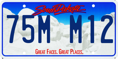 SD license plate 75MM12