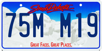 SD license plate 75MM19