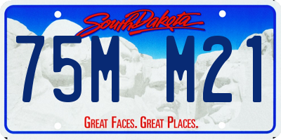 SD license plate 75MM21