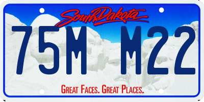 SD license plate 75MM22