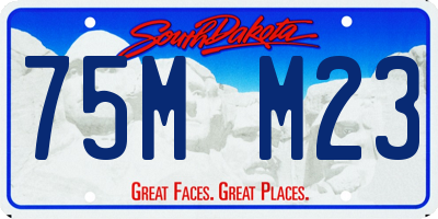 SD license plate 75MM23