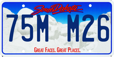 SD license plate 75MM26