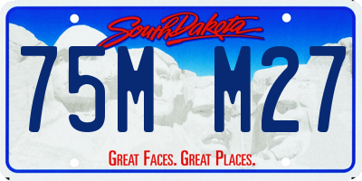 SD license plate 75MM27