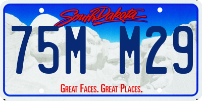 SD license plate 75MM29
