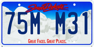 SD license plate 75MM31