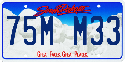 SD license plate 75MM33