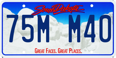 SD license plate 75MM40