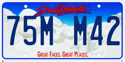 SD license plate 75MM42