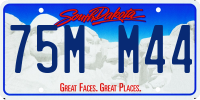 SD license plate 75MM44