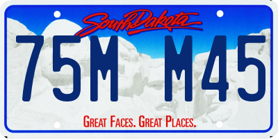 SD license plate 75MM45