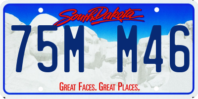 SD license plate 75MM46