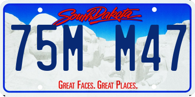 SD license plate 75MM47