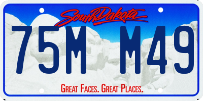 SD license plate 75MM49