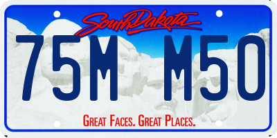 SD license plate 75MM50