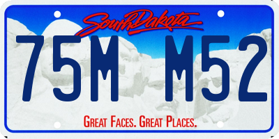 SD license plate 75MM52