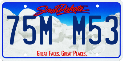SD license plate 75MM53