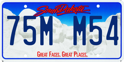 SD license plate 75MM54