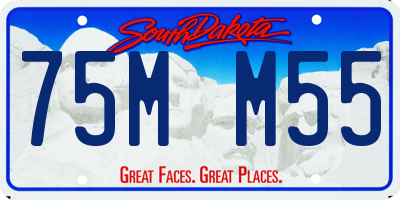 SD license plate 75MM55