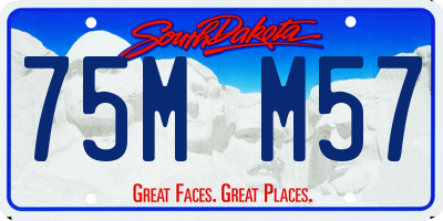 SD license plate 75MM57