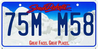 SD license plate 75MM58