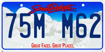 SD license plate 75MM62