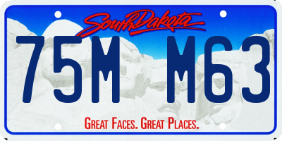 SD license plate 75MM63