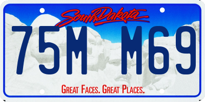SD license plate 75MM69