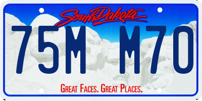 SD license plate 75MM70