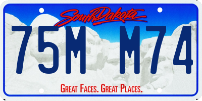 SD license plate 75MM74