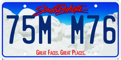 SD license plate 75MM76