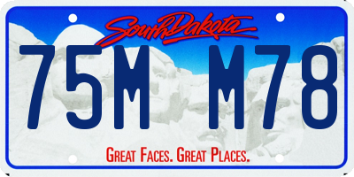 SD license plate 75MM78