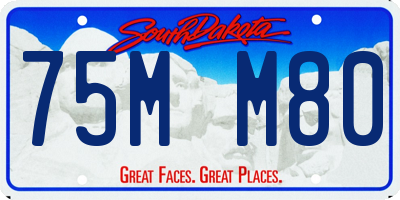 SD license plate 75MM80