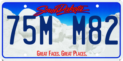 SD license plate 75MM82