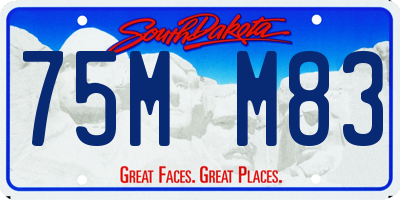 SD license plate 75MM83
