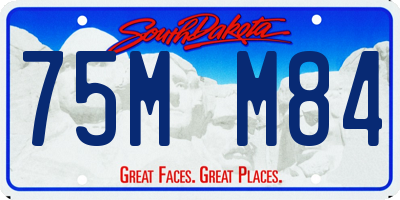 SD license plate 75MM84
