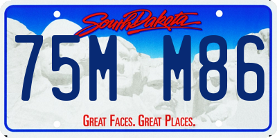 SD license plate 75MM86