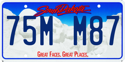 SD license plate 75MM87