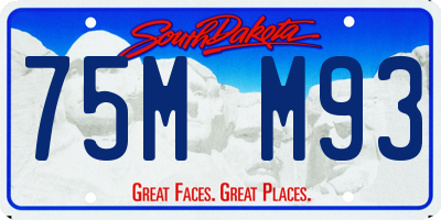 SD license plate 75MM93