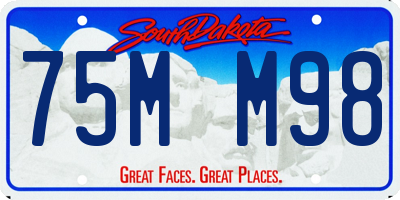 SD license plate 75MM98
