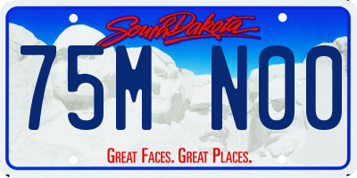 SD license plate 75MN00