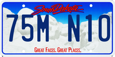 SD license plate 75MN10
