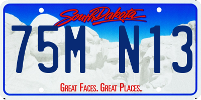 SD license plate 75MN13