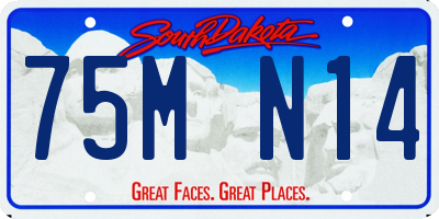 SD license plate 75MN14