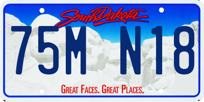 SD license plate 75MN18