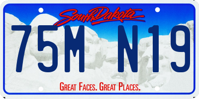 SD license plate 75MN19