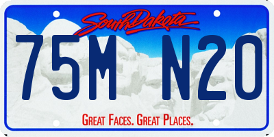 SD license plate 75MN20