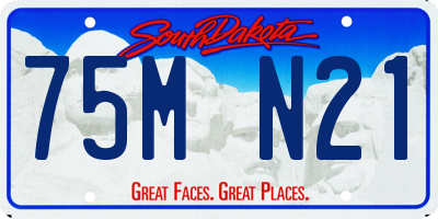 SD license plate 75MN21