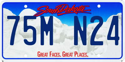 SD license plate 75MN24