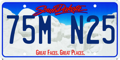 SD license plate 75MN25