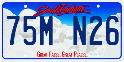 SD license plate 75MN26